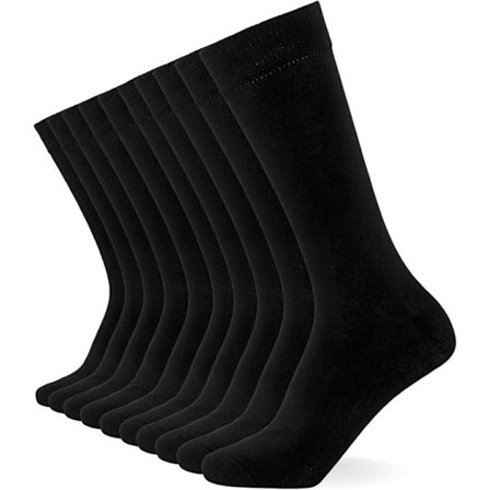Sokker (10-pak) til mænd - Komfortable gråmeleret, marineblå og sorte sokker til mænd, bomuldssokker