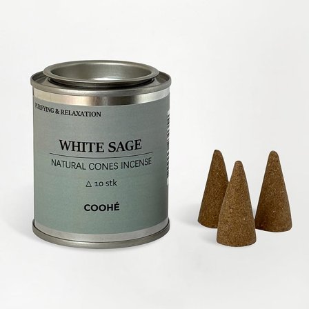 COOHÉ White Sage Incense Cones, Tøj & Bolig, Duft Til Hjemmet, Røgelse