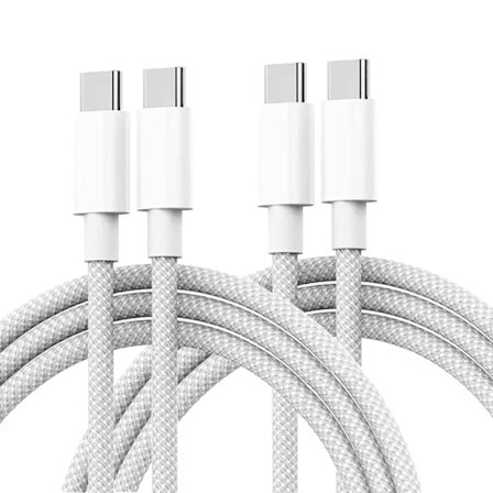 (4st) 2M Extra Stark laddsladd USB-C kabel laddare Type-C-C