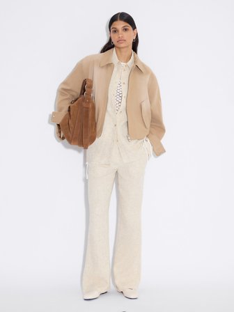 Holzweiler - Dais Linen Mix Trouser - Sand - Womens - Extra Small
