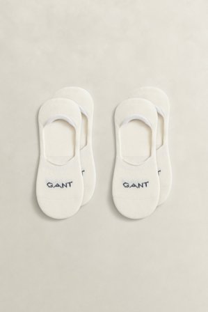 GANT Damen 2er-Pack Invisible Socken (39-41) Weiß