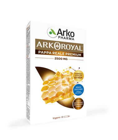 Arkopharma Arkoroyal Pappa Reale 2500mg Senza Zucchero 10 Fiale