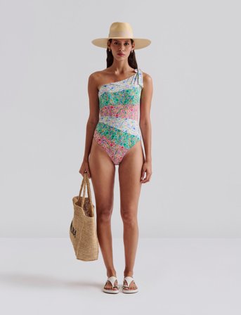 Malina Apoline One Shoulder Swimsuit - Multi/patterned - S