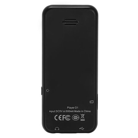 1,8 tums MP3-spelare Bluetooth 5.0 FM-radio E-bok HD Brusreducering 16GB Flashminne Sportmusikspelare med 128GB Minneskort Svart