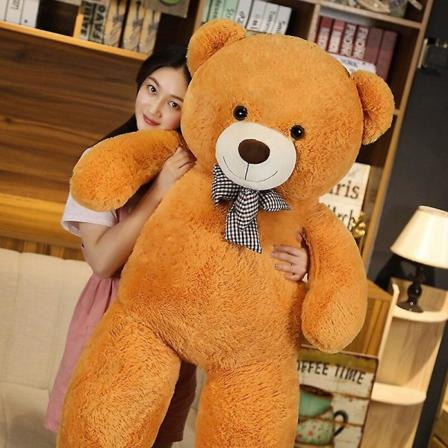 Jättiläinen 105/125/145cm Pehmeä Nalle Pehmolelut Brown Bear Su Orange 145cm