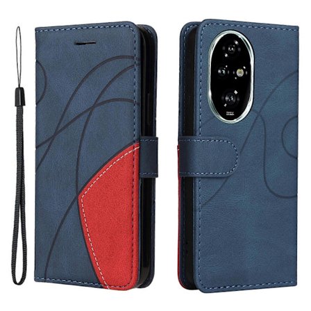 For Honor 200 Pro 5G Fodral Läderplånbok Omslag Dubbel Färg Sammanslagning (FMY)