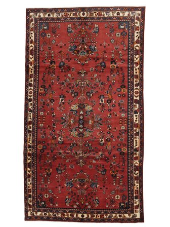 Tapis Hamadan 163X290 Rouge Foncé/Noir (Laine, Perse)