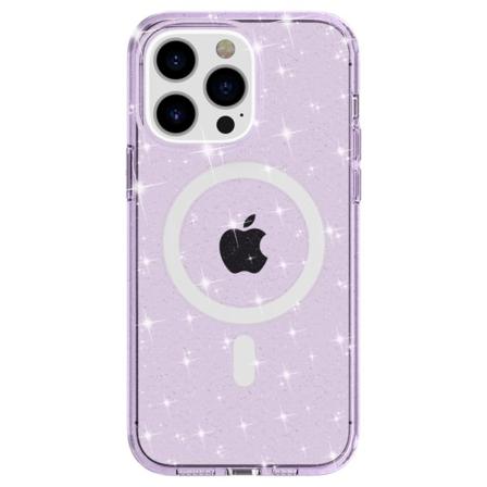 Glitter MagSafe -kuori iPhone 14 Prolle, l pin kyv lila