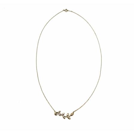 Tiffany & Co. Pre-owned, Pre-owned x Paloma Picasso Leaf Design Necklace in 925 Silver Grijs, Dames, Maat:ONE Size,metallic