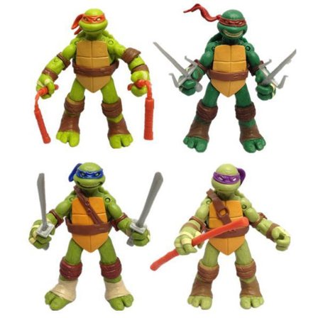 12 cm Teenage Mutant Ninja Turtles Figuurit - 4 kpl