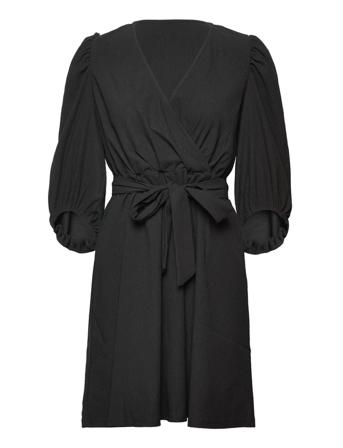 Slfmynte 3/4 Short Dress B Lyhyt Mekko Musta Selected Femme