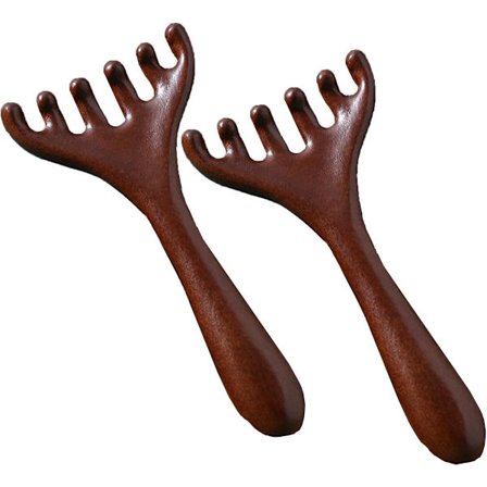 ING To træ gevir massagekamme, en seks-klo meridian massagekam og en multifunktionel sandeltræ håndkam