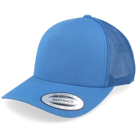Yupoong - Blå trucker Keps - Retro Cobalt A-Frame Trucker @ Hatstore