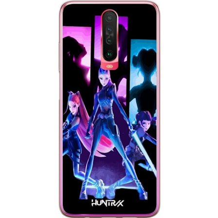 Yhteensopiva Puhelinkuori Xiaomi Xiaomi Redmi K30 Tulevaisuutta ennustava tyttöryhmän kuva, jossa on neonvaloja ja voimakkaita värejä sci-fi-estee