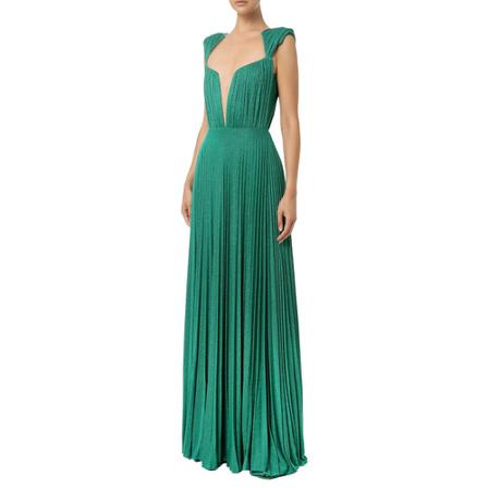 Elisabetta Franchi Maxi Dresses , Groen , Dames , Maat: S Maxi jurken