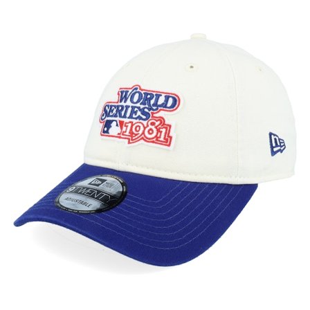 New Era - MLB Wit unconstructed Cap - World Series Patch 9TWENTY Chrome/Royal Dad Cap @ Hatstore