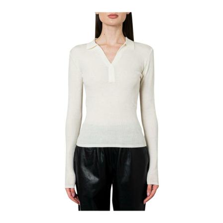 Birgitte Herskind V-neck Strik Hvid, Dame Striktrøjer