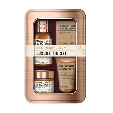 Baylis & Harding Men's The Fuzzy Duck Bergamot, Hemp & Sandalwood Tin Gift Set, 1 sett