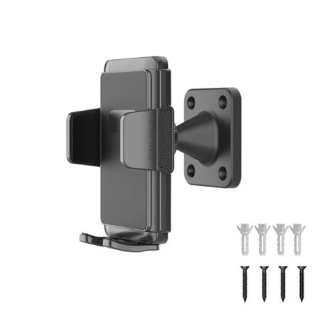 Mobilhållare med väggfäste och 360 graders justerbar rotation - Svart