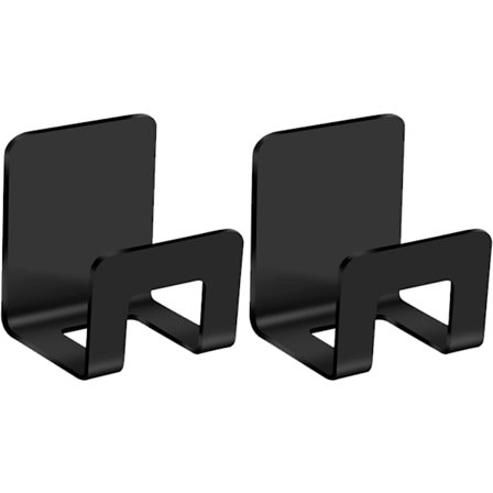 2-pack svart svamphållare i rostfritt stål för diskbänk