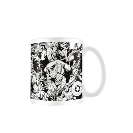 Marvel Characters Mugg One Size Vit/svart
