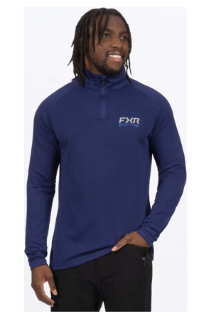 Pullover FXR Pilot UPF 1/4 Zip Langarm Tiefkobaltblau L