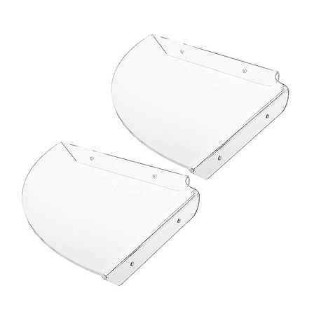 2 stk. Akryl hjørnehylle Kvartalsdusjhylle vegg (transparent)