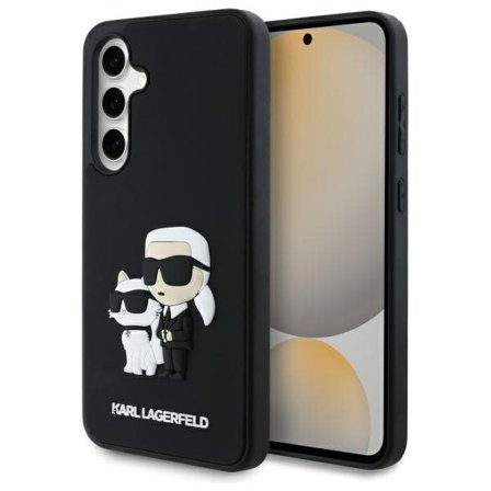 Karl Lagerfeld 3D gummideksel Karl&Choupette til Samsung Galaxy S24 FE - Svart