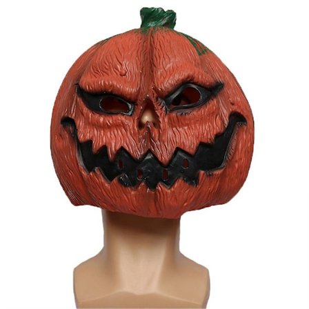 Halloween festrekvisitter Creepy Pumpkin Mask Skremmende helhodemaske Fugleskremsel Cosplay Fancy Dress Up Hodeplagg