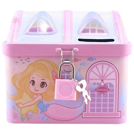 Tegneserie Hus Sparebøsse Børn Sparegris Sødt Hus Model Møntbeholder Skrivebords Ornament