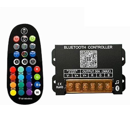 Bluetooth DC5-24V RGB LED Strip Ljus Kontroller 30A 4-Tråds 3-Kanals Konstant Spänning Lampa RF 29-Knapps Fjärrkontroll Dimmer