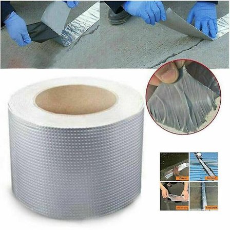 Super Vattentät Tejp Butylgummi Aluminiumfolie Tejp, För Tak