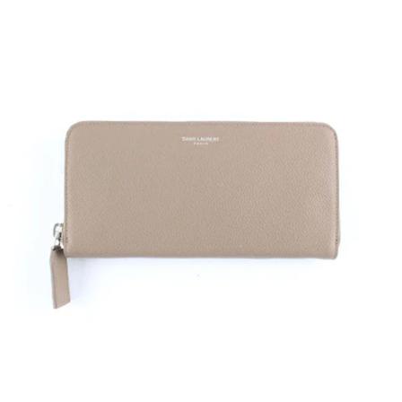 Saint Laurent Vintage, Pre-owned Leather wallets Grijs, unisex, Maat:ONE Size