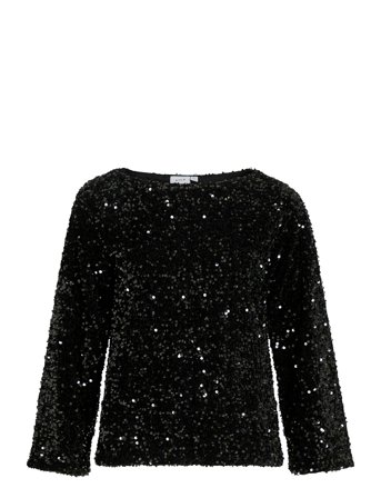 Vila | Vifaith Boat Neck L/S Sequin Top/Vol | M