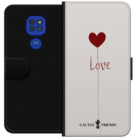 Yhteensopiva Lompakkokotelo Motorola Motorola Moto G9 Play Cactus and Friends - Love Balloon Minimal