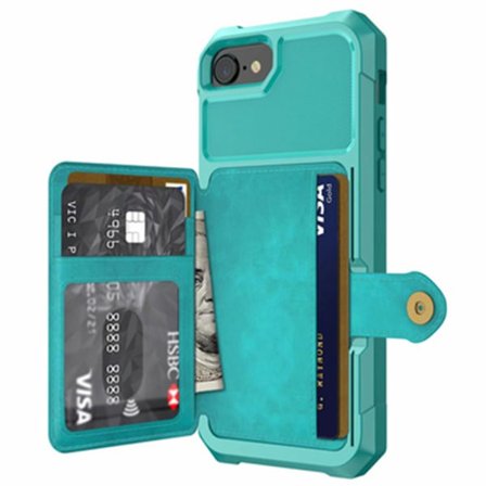 TG Slank Beskyttelsesetui med Kortlomme - iPhone SE 2022 Grønn