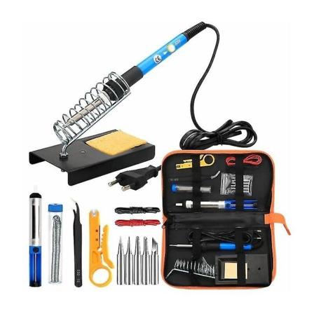 I 1 Loddebolt Kit 60w Loddestasjon Pumpe Tinn Lodde Elektronisk Temperatur Justerbar Bærbar