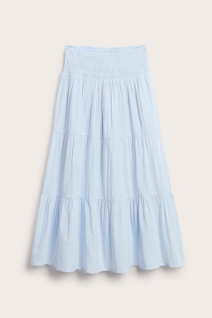 Kappahl | Spódnica maxi z falbanami Niebieski 170 | Niebieski