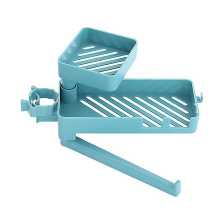 Tiskialtaan järjestäjä, hananpidike, viemäri, vihreä - 19 x 10 x 8,5 cm