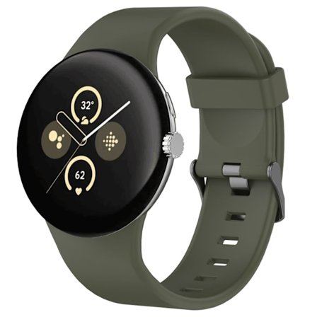 Google Pixel Watch 3 45mm Klockarmband i silikon - Grön