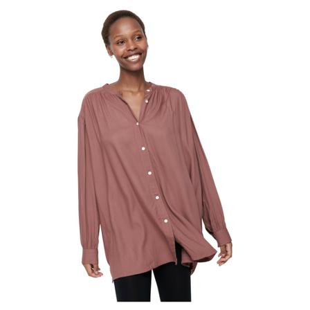 Moshi Moshi Mind auora skjorte twill Brun, Dame Skjorter