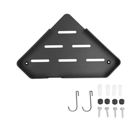 Suorakulmainen alumiininen suihkukulmahylly, yksikerroksinen säilytyshylly KLB