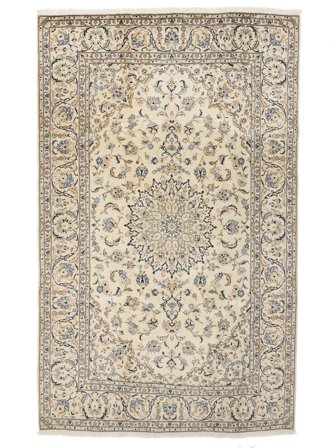 Handgeknüpft Persischer Keshan Teppich 196X300 Orange/Beige