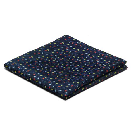 Batistă de buzunar bleumarin cu luminițe de Crăciun pentru bărbați - Cravate de Crăciun