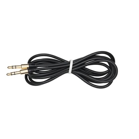 AUX Kabel 3,5mm – Guldpläterad, Hög Kvalitet & Slitstark – SVART