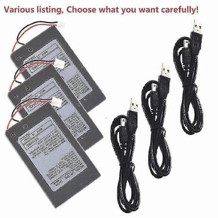 Kompatibel med PS3 PlayStation 3 Dualshock 3 Kontroll Batteri + Kabel CECHZC1E /CECHZC2E (FMY)