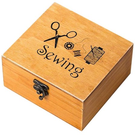 Træsykasse Sytilbehør Forsyninger Kit Reparation Arbejdskasse