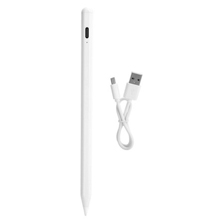 iPad Kapasitiv Stylus Penn med Type C Kabel Berøringsskjerm Tegnepenn K16 Hvit