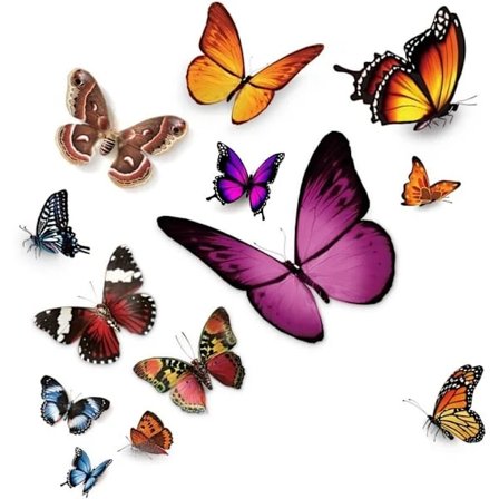 1 stk. sommerfugl vinyl bilklistermærker, sommerfugle insekt ridsebeskyttelse vandtætte kofanger mærkater til bil, motorcykel, hjelm, bagage, vindue