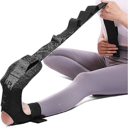 Yoga Stretchband, Fotledsligamentsträckare med Slingor, Ligamentsträckband, Fitnessbenssträckare för Plantar Fasciit, Fotsträckhjälp